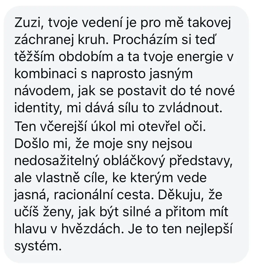 Zpětná vazba účastnice 6